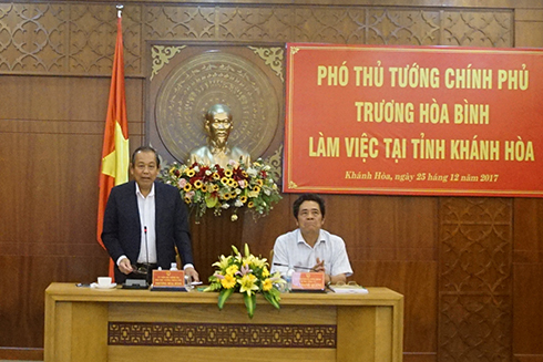 Phó Thủ tướng Thường trực Trương Hòa Bình: Sớm hoàn thiện Đề án thành lập đơn vị hành chính - kinh tế đặc biệt Bắc Vân Phong